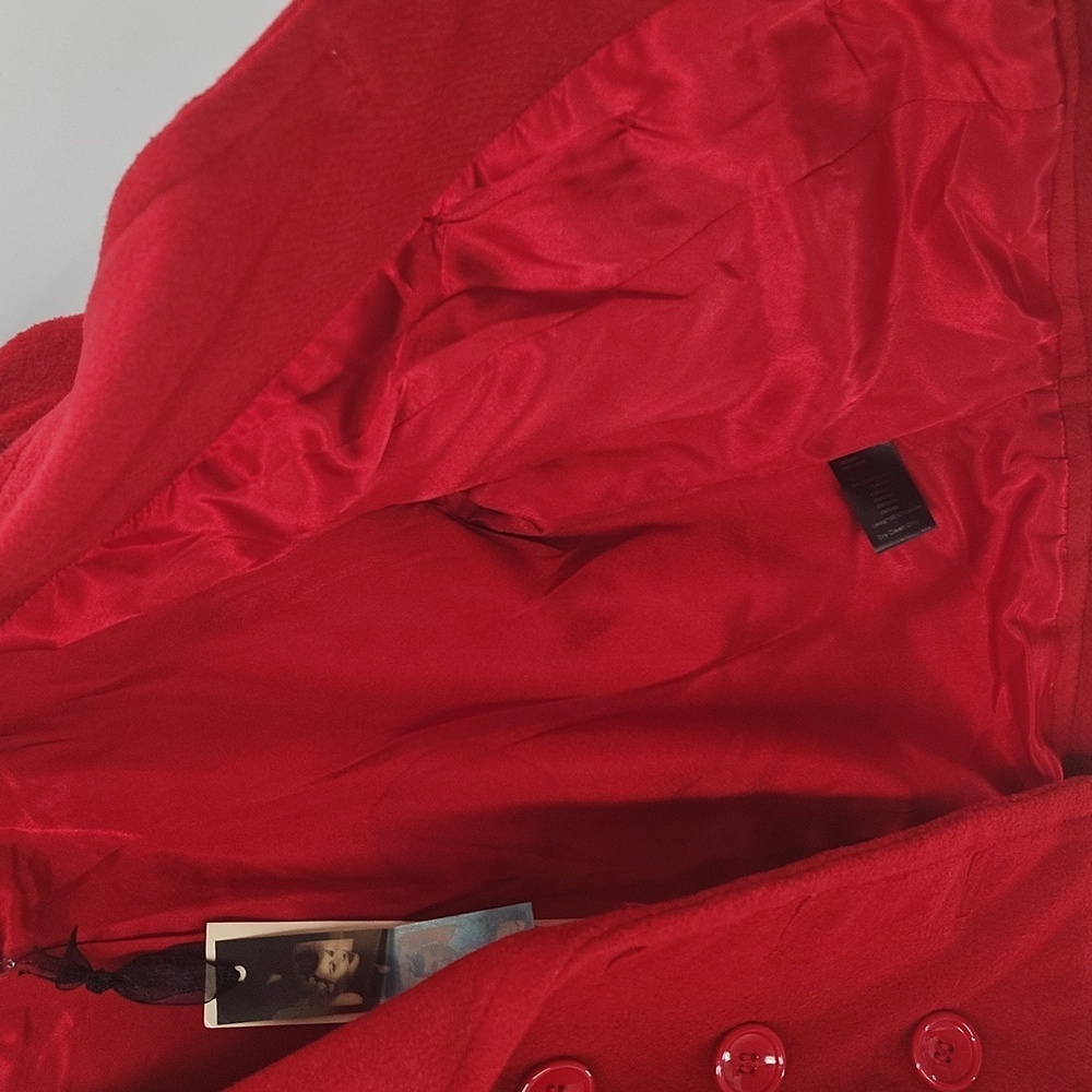 Iris Basic Cropped Jacket Size Medium Red Long Sl… - image 8